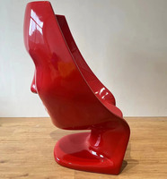 Exposition commerciale sur mesure Masque de théâtre classique Fauteuil design moderne en fibre de verre Nemo Face Chair Sculpture