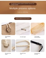 Sac à provisions fourre-tout en lin personnalisé imprimé avec votre propre matériau de jute de conception
