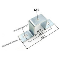 Hauteur 46mm 36.5mm Un M5 M4 Trou de fixation fileté Standard Din Rail Support de montage pour articles électriques