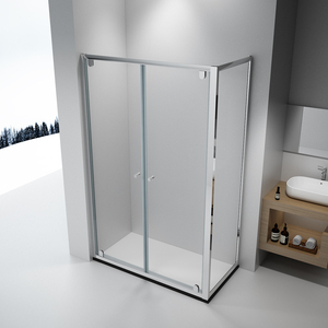 Box <span class=keywords><strong>Doccia</strong></span> Angolare di Lusso con <span class=keywords><strong>Doppia</strong></span> Porta Pivotante in Vetro Temperato Personalizzato per Bagno - Product Image 3