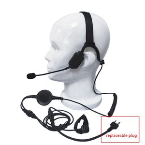 Auricular de seguridad con micrófono de brazo y cable de conducción ósea para radios Motorola/Hytera/Harris/Sepura STP9000 (sin cancelación de ruido) - Product Image 3