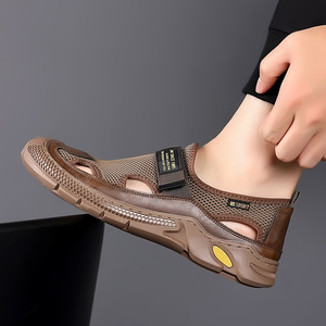 Sandalias de malla para hombre JW, con punta abierta, transpirables, informales, para la playa y el verano. - Product Image 4