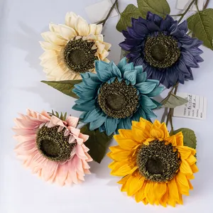 factory customized service Artificial sunflower Fake Silk Flower Plastic Floral for Home Kitchen Garden Party Decor