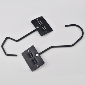 Banana Hook Wall Mounted Black Painted Punch Free Magnetic Foldable Storage Organizer For <b>Cabinets</b> - Product Image 3