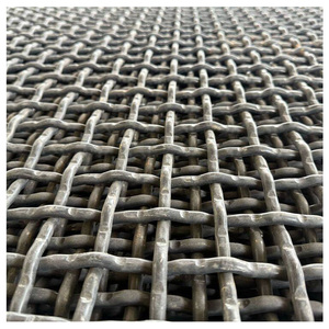 Maille tissée en acier au manganèse résistant à l'usure, fil métallique crocheté, <span class=keywords><strong>tamis</strong></span> vibrant, filtre à mailles métalliques pour criblage de minerai - Product Image 1