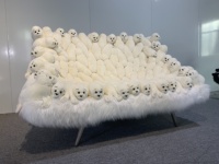 Chaise rotative au design nordique contemporain Meubles de salon modernes avec poupée extraterrestre créative pour chambre à coucher ou hôtel