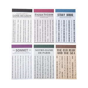 Bloc de 30 Notas Adhesivas por Paquete, Serie Susurros del Libro, Materiales Creativos para Collage, Fondos para Diarios con Temática de Texto - Product Image 5