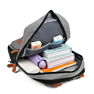 Men's Casual Travel <b>Backpack</b> <b>Large</b> Capacity Shockproof Waterproof Laptop Bag Business Travel 14 Inches Solid Color - Product Image 4