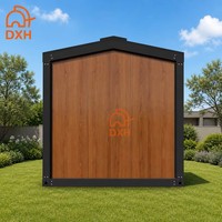 Casa Modular Prefabricada DXH |   Casa Contenedor Multiusos Lista para Habitar con Estructura de Acero Negro y Techo a Dos Aguas