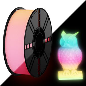 <b>PLA</b> Night Glow Rainbow 1.75mm 1kg 3D Printer Filament Bambu Luminous FDM Support Customization - Product Image 1