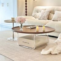 Table basse en bois moderne, petite et ronde, pour salon, meubles de maison