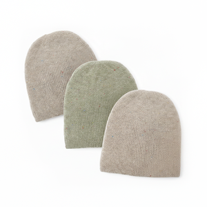 Bonnet ample sans revers en fil chiné Heather, coupe décontractée, mélange de couleurs douces, laine douce, sensation nuageuse, artistique et urbain - Product Image 1