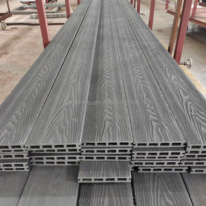 Wpc 테라스 Wpc 바닥재 방수 야외 복합 데크 미끄럼 방지 공동 압출 데크 - Product Image 4