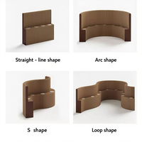 NAYA Étagère de présentation pliable portable, design Art Déco en papier kraft alvéolé, design accordéon courbé, multifonctionnelle, durable, facile à utiliser