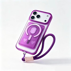 Funda Magnética 3 en 1 para Teléfono con Soporte para Tarjetas Extraíble, Correa y Soporte Invisible para <span class=keywords><strong>iPhone</strong></span> 17/18 Pro Max - Product Image 2