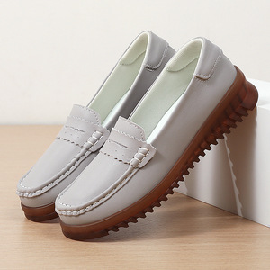 Scarpe da Donna in Pelle di Vacchetta 2026 Nuove Ballerine Slip-on con Suole Morbide che Non Stancano i Piedi Scarpe da Mamma - Product Image 3