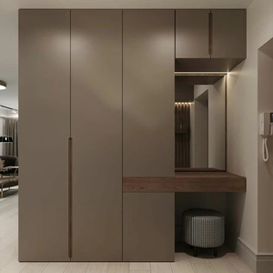 Dernier design de garde-robe de luxe moderne et minimaliste avec rangement dissimulé, meubles de dressing sur mesure, placard pour vêtements - Product Image 1