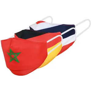 Bouclier facial en tissu respirant et réutilisable, design de drapeau national personnalisé