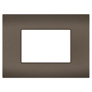Placa de 3 Vías Color Marrón Oscuro Compatible con Vimar Arke - Product Image 1