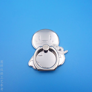 Support de téléphone de bureau adhésif universel en alliage de nickel et de zinc Teru Teru Bozu Ring Holder Bright Nickel Zinc Alloy - Product Image 1