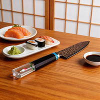 Couteau utilitaire de haute qualité, acier damas cuivré 33 couches avec noyau en acier VG10, couteau de chef japonais professionnel, manche ergonomique