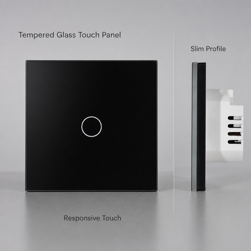 WiFi Smart Light Switch EU Standard 1 2 3 4 Gang No Hub Voice Control Timer Remote App Control Tempered 10A Waterproof Durable · image 2