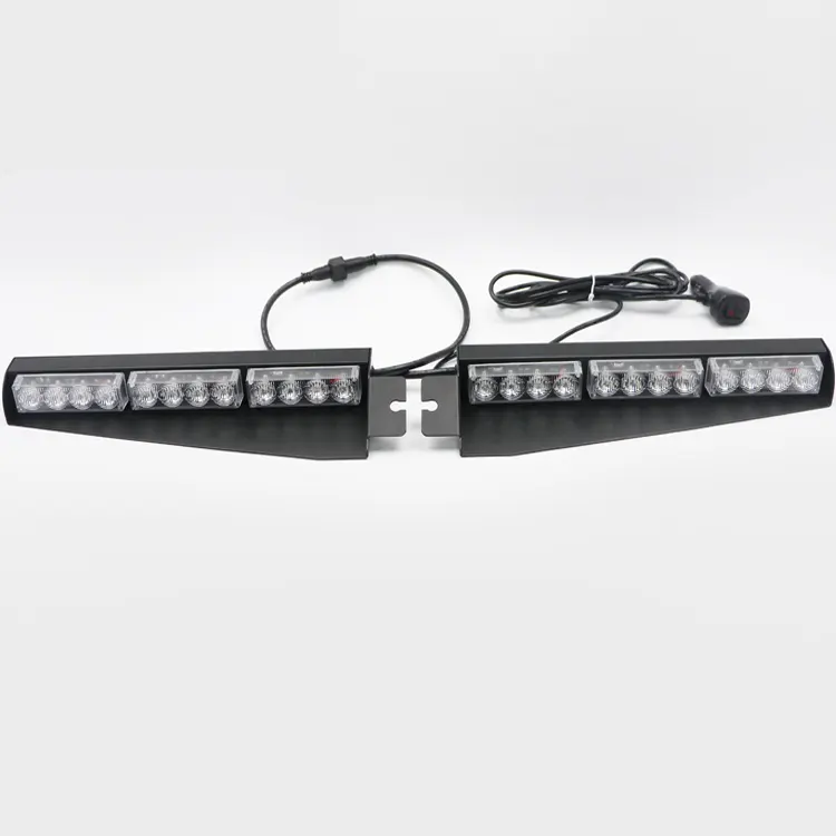 Personalizza 24 watt 12 volt lampada interna per auto split visor mount beacon light led stroboscopico dash light bar