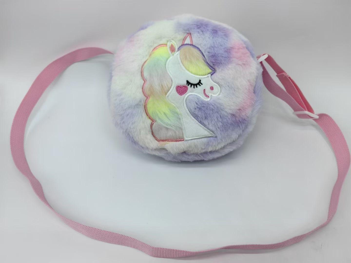 Tie-dye purple-small round bag - 18*17*6cm