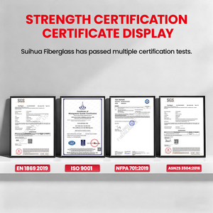 Coperta Ignifuga in Fibra di Vetro Hua Rui Certificata <span class=keywords><strong>EN1869</strong></span> 1x1m Rivestita in Silicone HT 550-1100 ° Coperta Antincendio di Emergenza per la Casa - Product Image 6