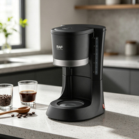 Cafetière électrique à filtre 1,2 L 680 W, anti-goutte, automatique, facile à nettoyer, pour la maison, le bureau et les camping-cars