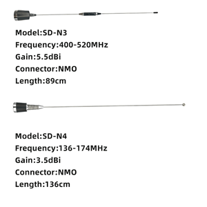Antena NMO de 4 Longitudes (49cm, 131cm, 89cm, 136cm) de Acero Inoxidable, Antena Móvil VHF UHF para Automóvil - Product Image 3