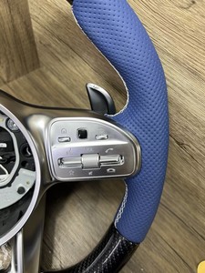 Volante Sportivo a D in Fibra di Carbonio per <span class=keywords><strong>Mercedes</strong></span> <span class=keywords><strong>Serie</strong></span> A <span class=keywords><strong>B</strong></span> C E S Tuning Completo - Product Image 5