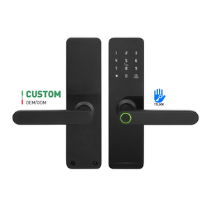 Fournisseur d'usine intérieur cerradura inteligente para puerta ttlock bleu dent contrôle d'accès porte de chambre serrure intelligente - Product Image 1
