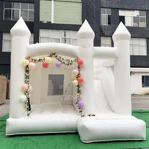 Weiße Mini aufblasbare Hüpfburg Combo Bounce House aufblasbare Jumper Hüpfburg zu verkaufen