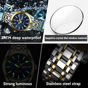 2024 Hot POEDAGAR 962 Top Luxe Homme Montre-Bracelet Étanche Date Semaine Hommes Montres En Acier Inoxydable Quartz Hommes Montre Homme reloj - Product Image 3