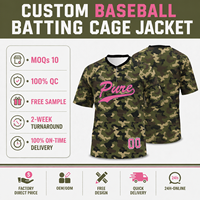 Maillot de baseball personnalisé de qualité supérieure, fabricant d'uniformes de baseball OEM, veste de baseball personnalisée pour équipe, veste de cage, veste de frappeur