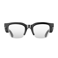 Lunettes de soleil polarisées rondes sans fil unisexes de créateur – Confortables pour l'extérieur, monture demi-cerclée, Dot E60 Noir SMART Adulte avec boîte