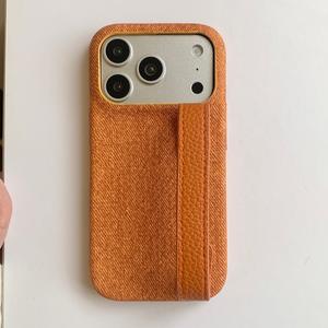 Étui de téléphone en cuir XP1157 avec dragonne, couleur unie, compatible avec Apple 17 PRO MAX, support créatif, <span class=keywords><strong>iPhone</strong></span> 16/15P, nouveau, simple, <span class=keywords><strong>14P</strong></span> - Product Image 5