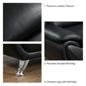 Sofá de PU de Estilo Industrial Vintage, Muebles de <span class=keywords><strong>3</strong></span>, 2 y 1 Plaza para el Hogar y la Oficina - Product Image 4