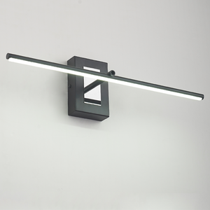 Lámpara de Pared Minimalista de Aluminio, Luz LED para Espejo, 3500K Blanco Cálido, Control Táctil, Regulable, Iluminación para Baño, Pantalla Rectangular Gris - Product Image 3