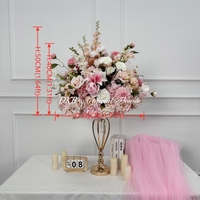 Boule de fleurs artificielles en soie de qualité supérieure, 50 cm, rose blanche, fleur artificielle en soie, décoration de table de mariage, centre de table en hydrangea