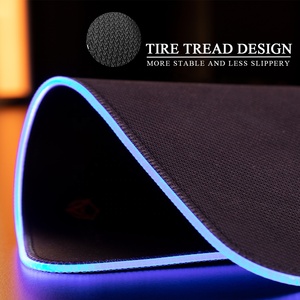 Meetion pd121 không trơn đèn nền LED Backlit Chuột chơi game Pad Mat RGB cao su XXXL lớn lớn tự nhiên màu đen 4mm Chứng Khoán Gmaing - Product Image 3