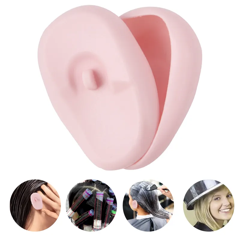 Hot Bán Thuốc nhuộm tóc lá chắn bảo vệ rõ ràng Silicone ear bìa không thấm nước bảo vệ Salon ear Cover ear muffs