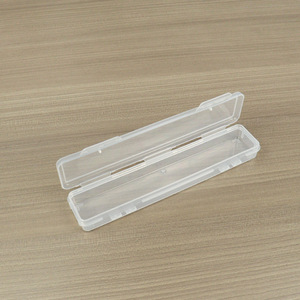 Transparent Rectangular Plastic Storage <b>Box</b> 18.6x3.8x2cm For Tools <b>Makeup</b> Pencils Fishing Gear Office Organizer - Product Image 4