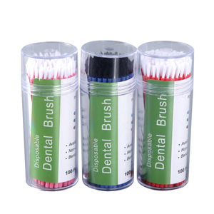 Cepillo Dental Desechable, 100 Unidades, de Plástico, con Cabezal Individual, Herramienta de Limpieza Interdental - Product Image 1