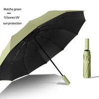 Parapluie Automatique Robuste à 12 Baleines, Coupe-Vent, Double Tissage, Grand Parapluie Pliant, Cadeau d'Affaires, Logo Personnalisé, Prix Usine