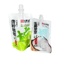 Emballage personnalisé en sachet souple en plastique Mylar durable avec bec verseur pour lait et jus de fruits
