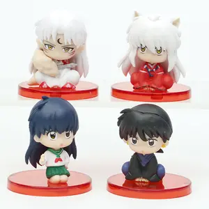 4 шт./набор, аниме Inuyasha фигурки Sesshoumaru Q Ver. Фигурка из ПВХ Коллекционная модель игрушки для детей подарок на день рождения