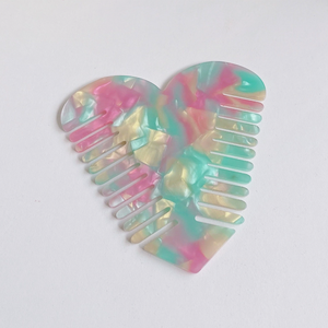 Peine de Acetato de Moda al por Mayor, con Forma de Mármol, Dientes Finos, Antiestático, en Forma de Corazón para Mujer - Product Image 5