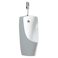 Witte keramische wandhangende urinoir model 309 handbediende spoeling voor hotel, commerciële en openbare toiletten, sanitair.